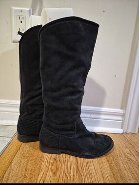 Gap Women's Black Suede Knee High Casual Boots